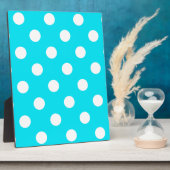 Polka dots cyan hex code 00E3F4 Fotoplatte (Seite)