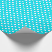 Polka dots cyan hex code 00E3F4 Geschenkpapier (Ecke)