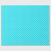Polka dots cyan hex code 00E3F4 Geschenkpapier (Flach)