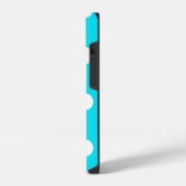Polka dots cyan hex code 00E3F4 iPhone Hülle (Linke Seite)