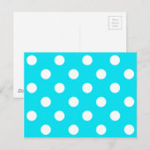 Polka dots cyan hex code 00E3F4 Postkarte (Vorne/Hinten)