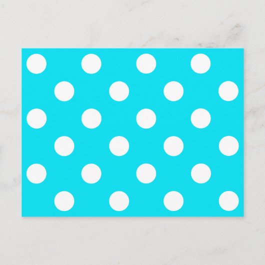 Polka dots cyan hex code 00E3F4 Postkarte (Vorderseite)