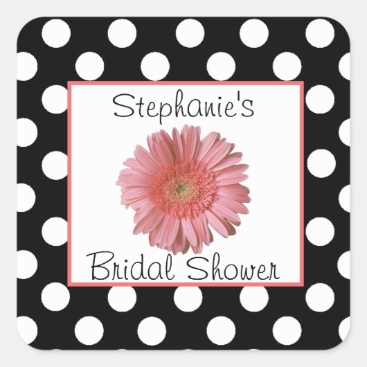 Polka Dots & Daisy Brautparty Sticker (Vorderseite)