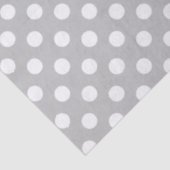 Polka Dots Design Silver Seidenpapier (Detail)