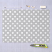 Polka Dots Design Silver Seidenpapier (Handwerk)