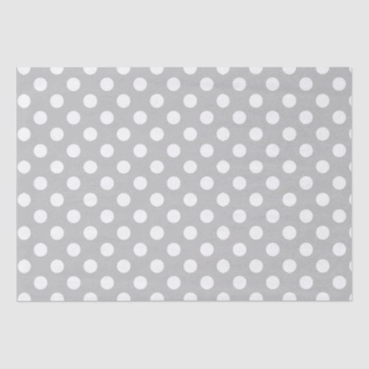 Polka Dots Design Silver Seidenpapier (Vorderseite)