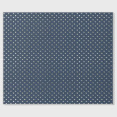 Polka-dots dunkelblaues Umhüllungspapier Geschenkpapier (Flach)