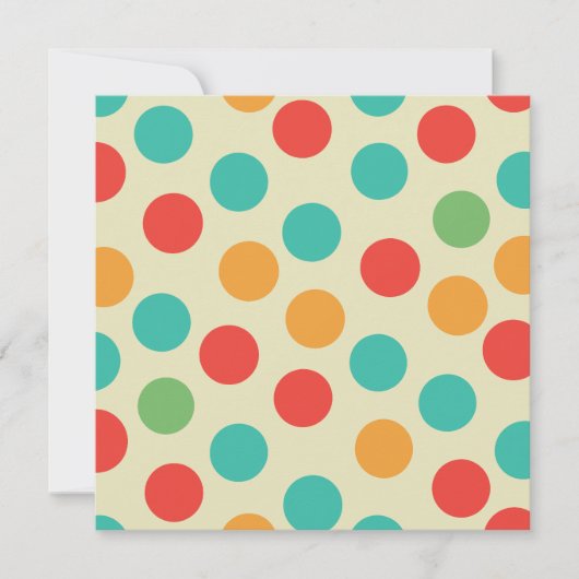 Polka Dots Einladung (Vorderseite)