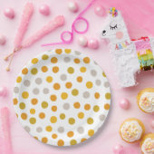 Polka dots gelbes Party Papier Teller (Party)