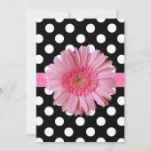 Polka Dots & Gerber Daisy Wedding Einladung (Rückseite)