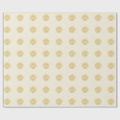 Polka Dots Glitzer Creamy Spark Bridal Champaigne Geschenkpapier (Flach)
