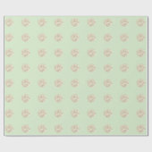 Polka Dots Glitzer Funkelnd Mint Grüne Pastel Elfe Geschenkpapier (Flach)