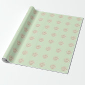 Polka Dots Glitzer Funkelnd Mint Grüne Pastel Elfe Geschenkpapier (Ungerollt)