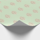 Polka Dots Glitzer Funkelnd Mint Grüne Pastel Elfe Geschenkpapier (Ecke)