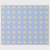 Polka Dots Glitzer Funkelnd Pastel Blue Ivory Geschenkpapier (Flach)