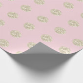 Polka Dots Glitzer Funkelnd Pastel Pink Blush Elfe Geschenkpapier (Ecke)