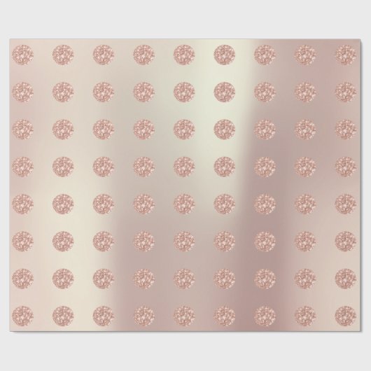 Polka Dots Glitzer Funkelnd Pearl Rose Pastel Blus Geschenkpapier (Flach)