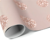 Polka Dots Glitzer Funkelnd Pearl Rose Pastel Blus Geschenkpapier (Rolleneckpunkt)