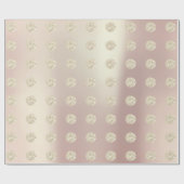 Polka Dots Glitzer Funkelnd Pearl Rose Pastel Ivor Geschenkpapier (Flach)