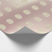 Polka Dots Glitzer Funkelnd Pearl Rose Pastel Ivor Geschenkpapier (Ecke)