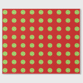 Polka Dots Glitzer Mint Spark Red Bright Vivid Geschenkpapier (Flach)