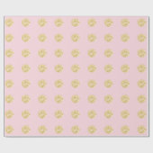 Polka Dots Glitzer Pink Spark Bridal Champaigne Geschenkpapier (Flach)