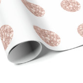 Polka Dots Glitzer White Spark Gold Bridal Wedding Geschenkpapier (Rolleneckpunkt)