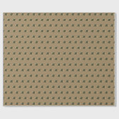 Polka dots gold und schwarz Muster chic Geschenk w Geschenkpapier (Flach)