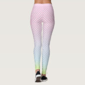 Polka Dots Gradient Pink Blau Gelbe Leggings (Rückseite)
