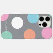 Polka Dots Gray Soft Pink Green Blue Orange Chic Case-Mate iPhone Hülle (Rückseite (Horizontal))