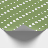 Polka Dots Green Christmas Wrapping Paper Geschenkpapier (Ecke)