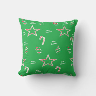 Polka Dots Green Dual PatternThrowPillows Kissen