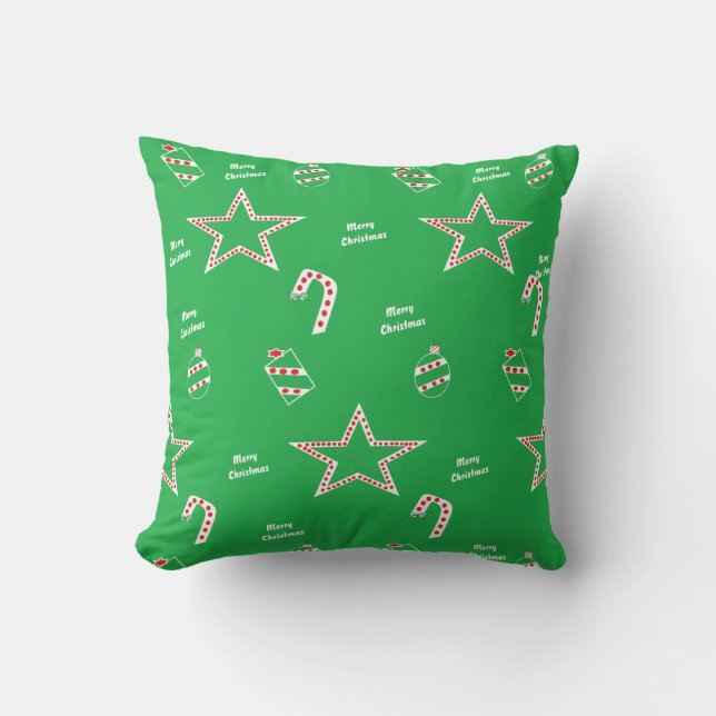 Polka Dots Green Dual PatternThrowPillows Kissen (Vorderseite)