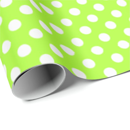 Polka Dots Green-Yellow Geschenkpapier (Rolleneckpunkt)