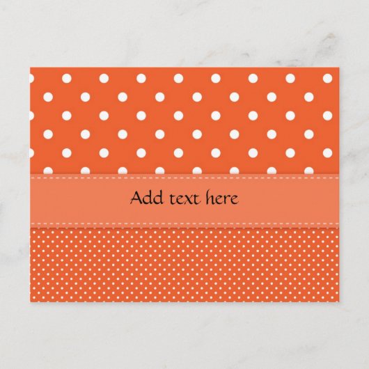 Polka Dots groß und klein TEMPLATE Postkarte (Vorderseite)