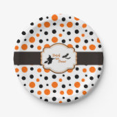 Polka Dots Hallowen Paper Tellers 7" Pappteller (Vorderseite)