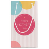Polka Dots Happy Mother Day | Geschenktasche Kleine Geschenktüte (Rückseite)