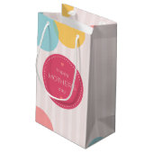 Polka Dots Happy Mother Day | Geschenktasche Kleine Geschenktüte (Rückseite Schrägansicht)