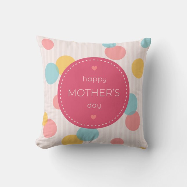 Polka Dots Happy Mother Day | Kissen (Vorderseite)