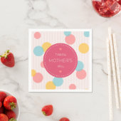 Polka Dots Happy Mother Day | Napkin Serviette (Beispiel)