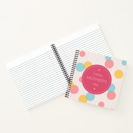 Polka Dots Happy Mother Day | Notebook Notizblock (Innenseite)