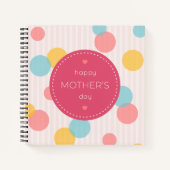 Polka Dots Happy Mother Day | Notebook Notizblock (Vorderseite)