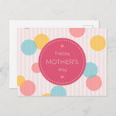 Polka Dots Happy Mother Day | Postkarte (Vorne/Hinten)