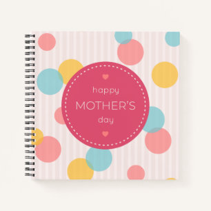Polka Dots Happy Mother's Day   Notebook Notizblock