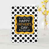 Polka Dots Happy Vathers Day Karte (Gelbe Blume)