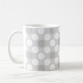 Polka dots hellgrau modisch kaffeetasse (Links)
