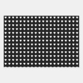 Polka dots herzen schwarz geschenkpapier set (Vorderseite 3)