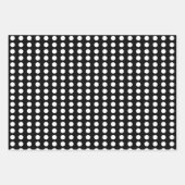 Polka dots herzen schwarz geschenkpapier set (Vorderseite)
