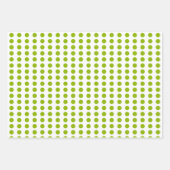 Polka dots herzen weißer Apfelgrün Geschenkpapier Set (Vorderseite 2)