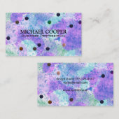 Polka Dots | Hintergrund künstlerischer Textur Visitenkarte (Vorne/Hinten)